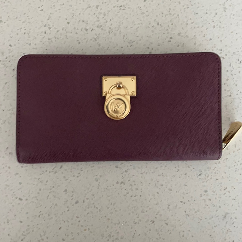 Michael Kors Wallet Purple/Gold